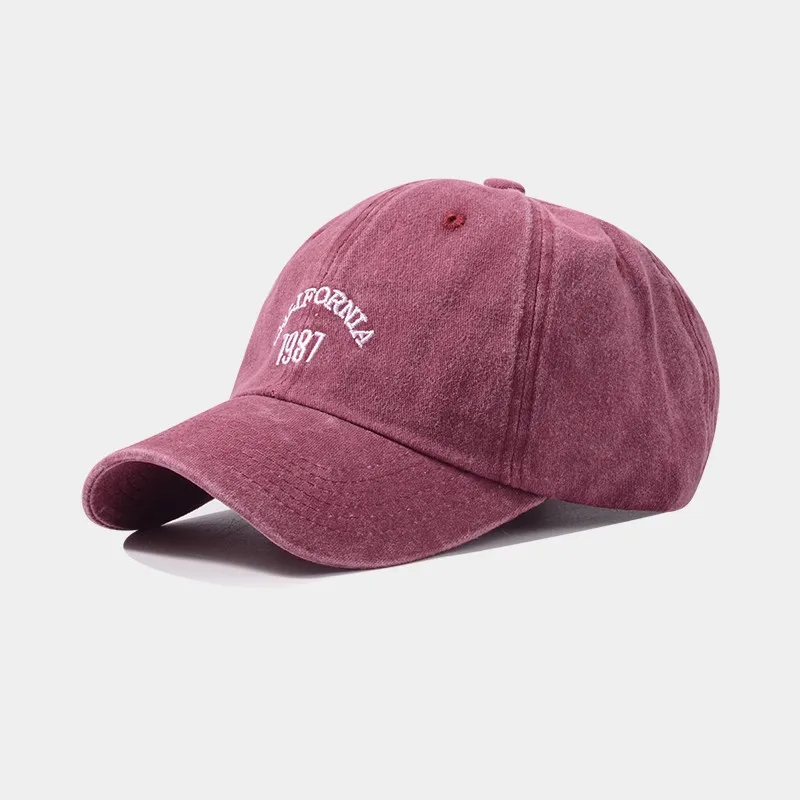Vintage bestickte, gewaschene Baseballkappe, Unisex, verstellbar, weiches Oberteil, Sonnenhut für Outdoor-Sport und Freizeitkleidung – Detail 7