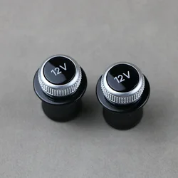 2Pcs Cigarette Lighter Cover Chrome Plated Cigarette Lighter Plug 8W0919311 For Audi A3 A4 A5 Q2 Q7 R8 8W0 919 311 12V