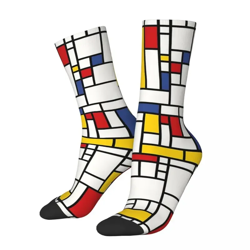 Поглощающие пот чулки Y2K Piet Mondrian Harajuku всесезонные длинные носки аксессуары для мужчин женский подарок на день рождения