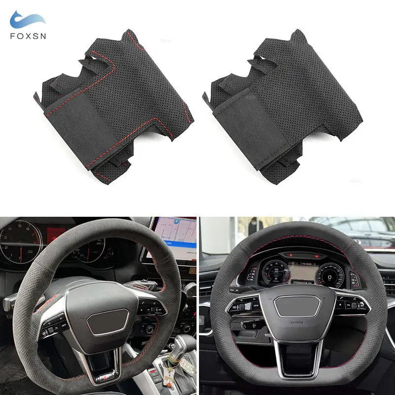 

Car Interior Accessories Suede Leather Steering Wheel Cover For Audi A6 S6 (C8/4K) A7 S7 4K8 A8 S8 (D5/4N) E-Tron S GT (D Shape)