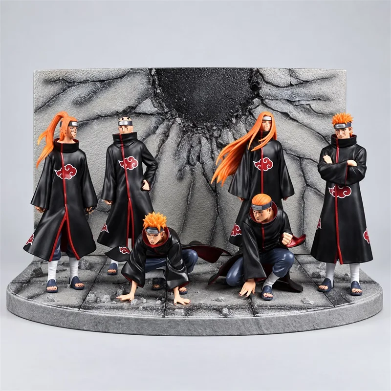 Naruto Dream Six Paths Pain Akatsuki GK Figurine Model Anime Scene Statue