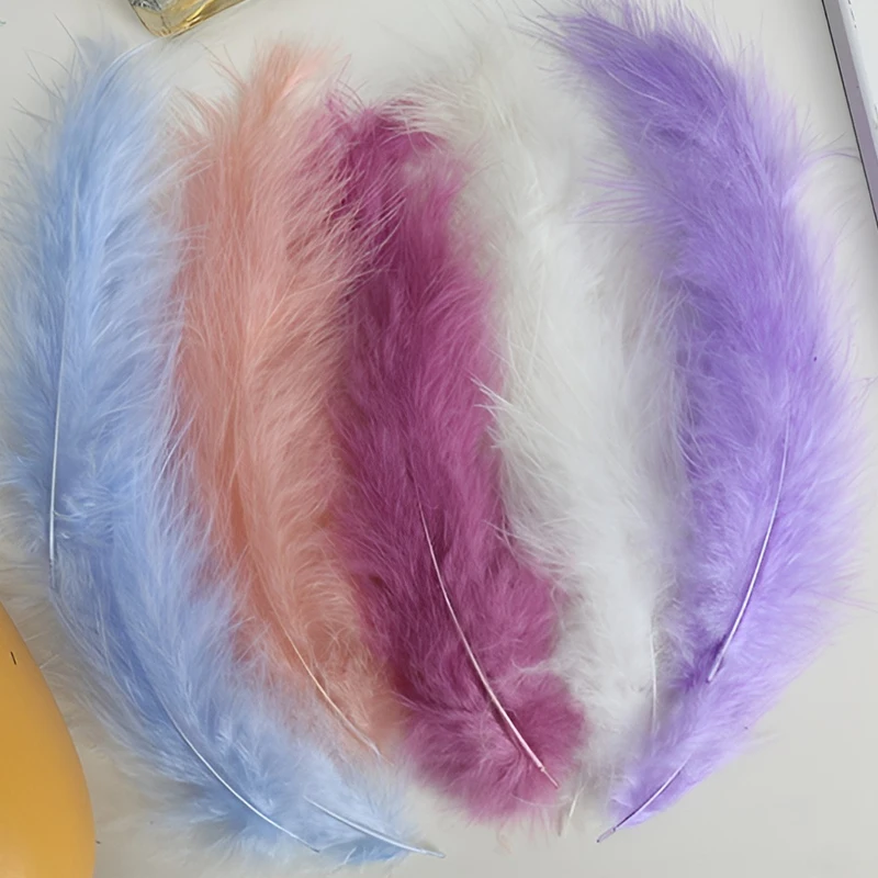 9-15 سنتيمتر 50 قطعة ريش تركيا الأبيض للحرف اليدوية مختلط الألوان الأسود الديكور الاطفال تقليم صغير بلوماس الزفاف زاك بلوم #4