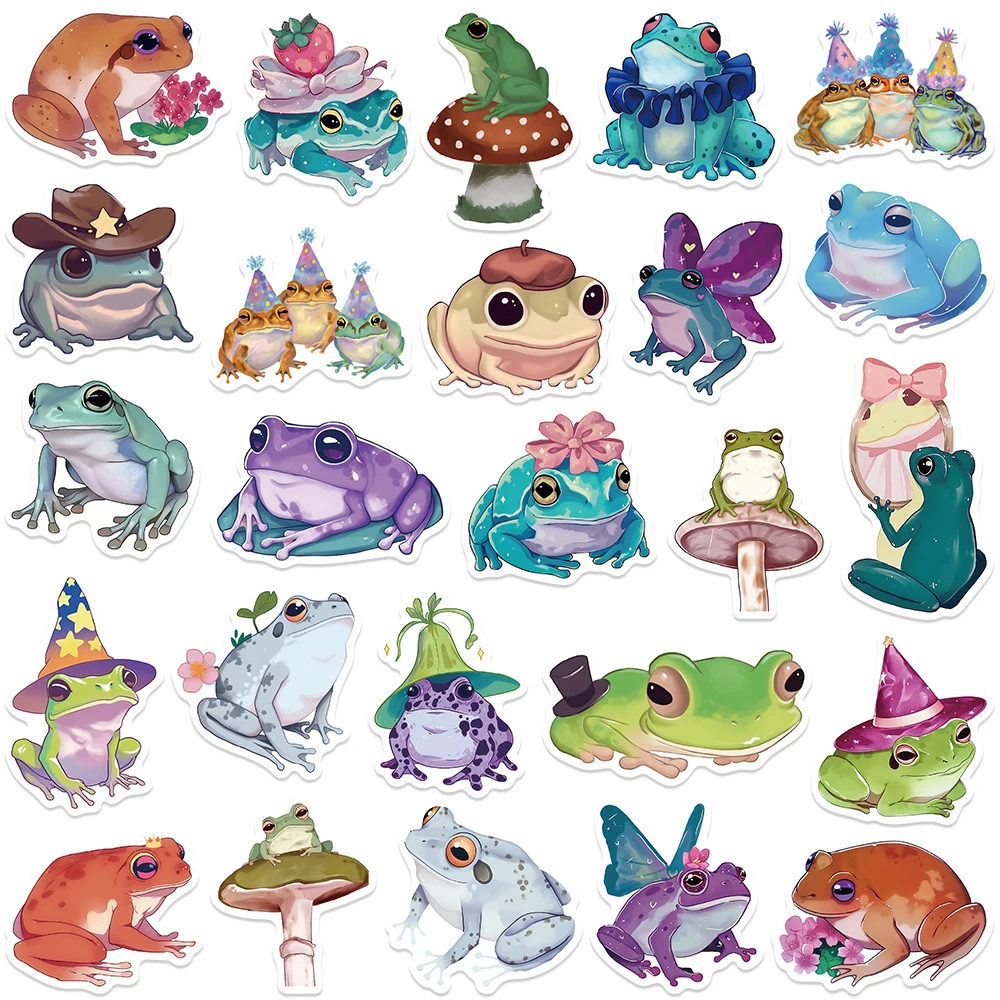 10/30/50 stücke Nette Cartoon Forg Aufkleber Kawaii Tier Graffiti Aufkleber DIY Schreibwaren Gepäck Telefon Laptop Wasserdicht Aufkleber geschenk