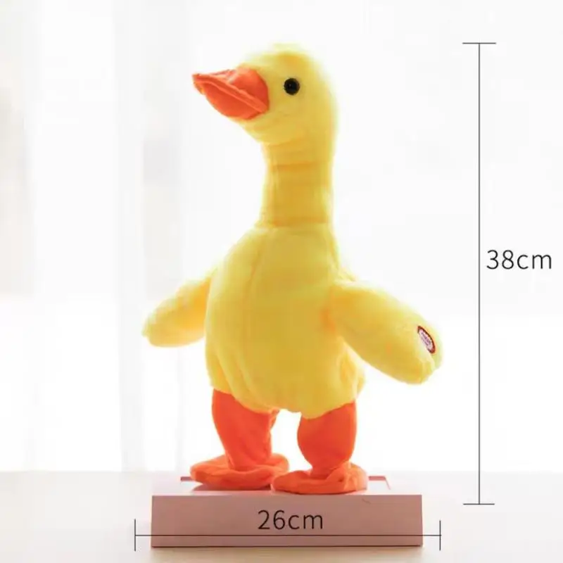 1Pcs 138 음악과 춤 아기 장난감 말하기 노래하고 걷기 오리 뮤지컬 오리 플러시 장난감 크리스마스 선물