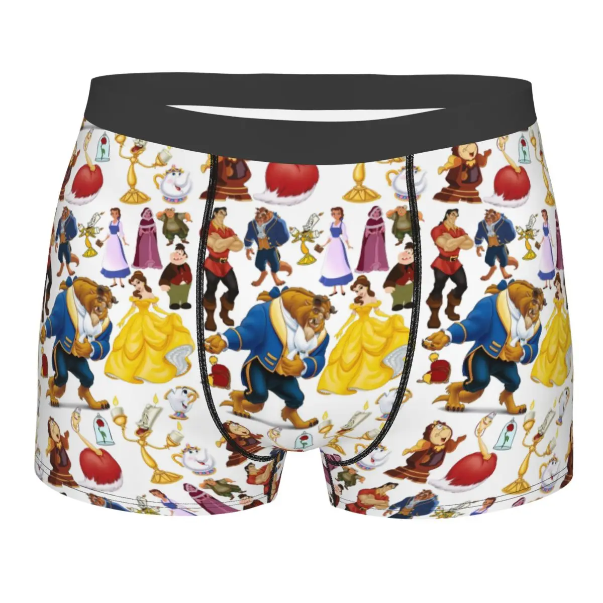 

Custom Male Fashion Beauty And The Beast Underwear Boxer Briefs Breathable Shorts Panties Underpants