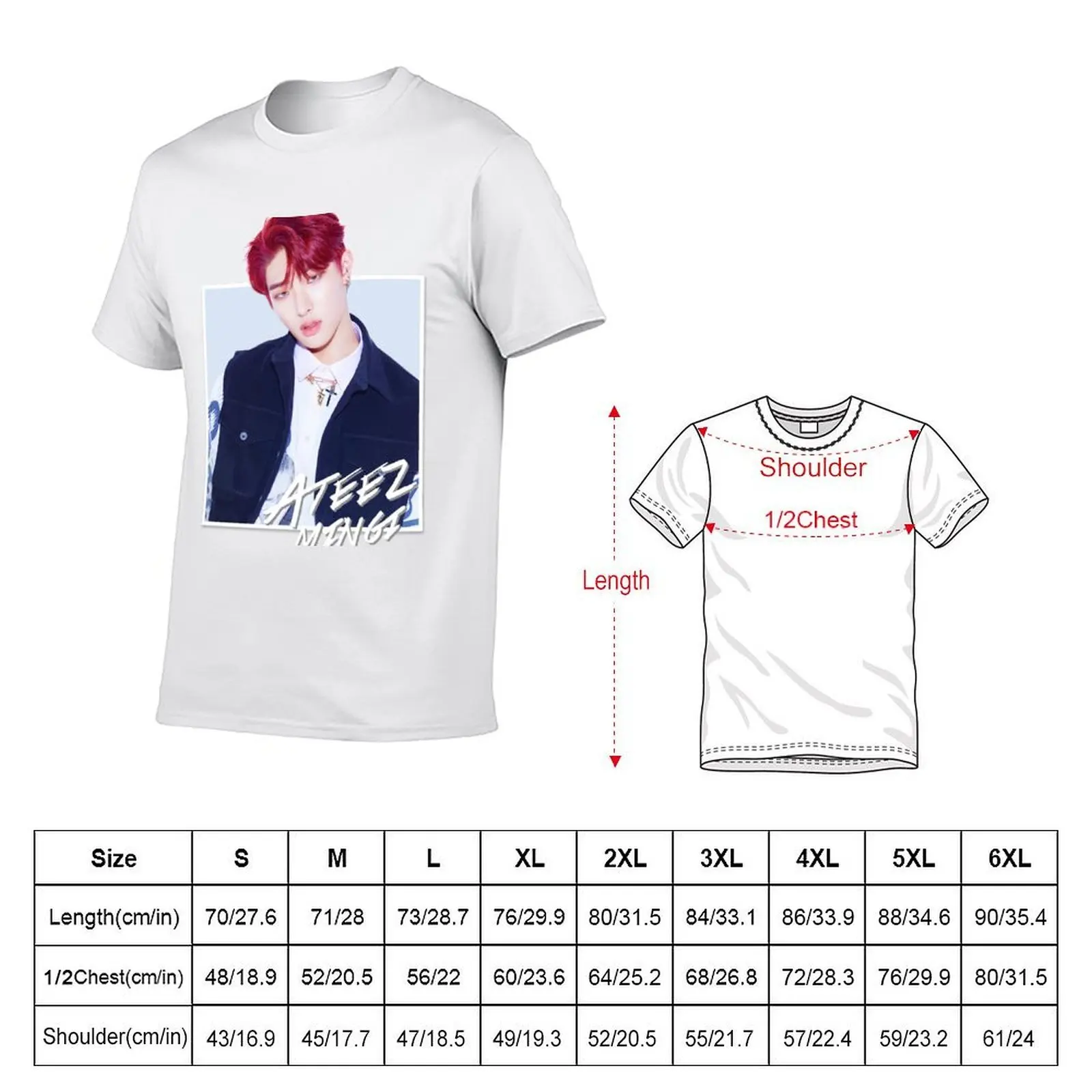 Ateez - Mingi تي شيرت تي شيرت مطبوع حسب الطلب تي شيرت للرجال جرافيك مضحك تي شيرت #5