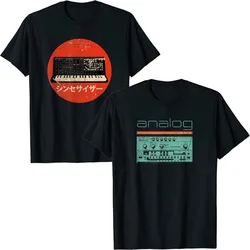 Analog Vintage Synthesizer T-Shirt - Acid Nerd Synth 80s Japanese-Analog Retro Tee Tops Music Lover Outfit Gifts for Women Men