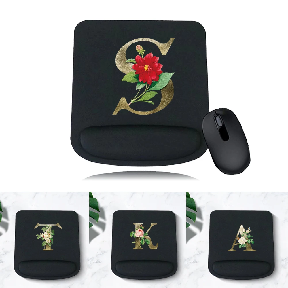 Gamer Mouse Pads Desk Mat Office Accessories Ergonomic Computer Uard Relieves Hand Fatigue Wrist MouseMat Golden Flower Series