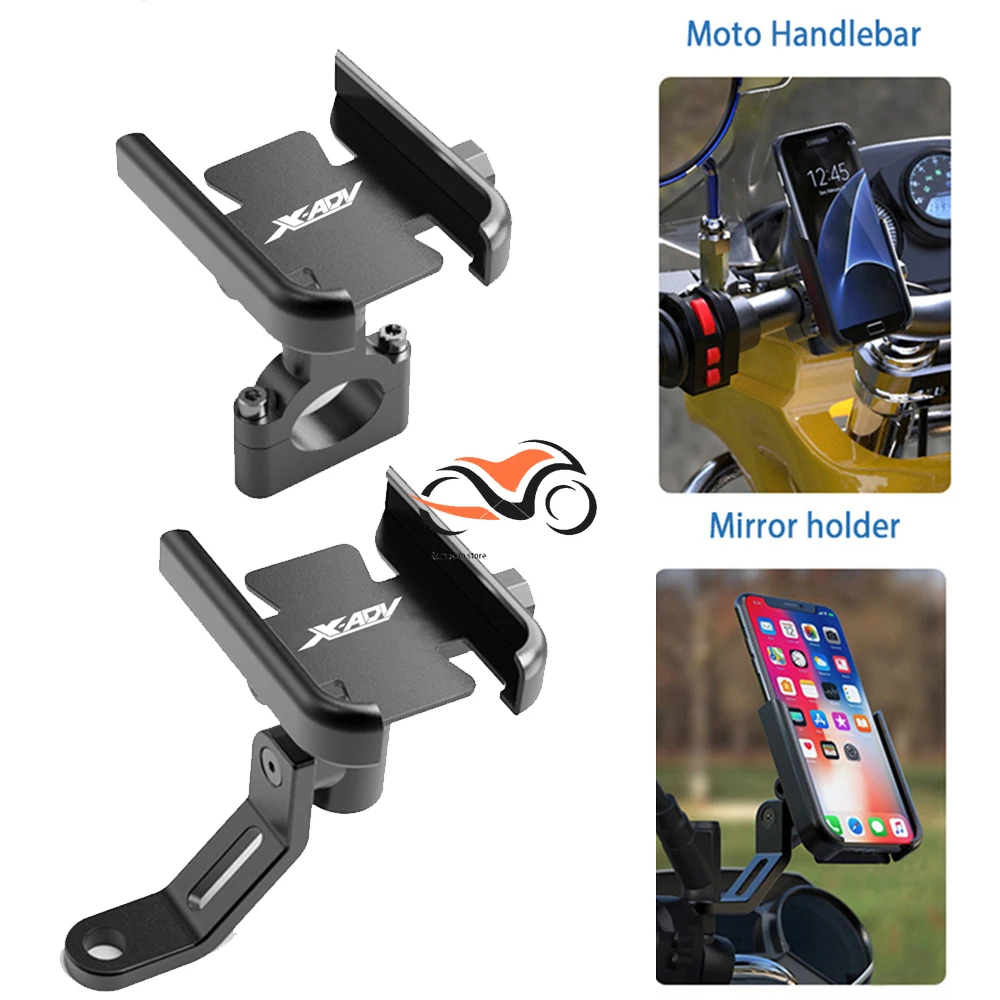 

2023 New For Honda Xadv X ADV 750 Xadv750 Handlebar Rearview Mirror Cell Phone Holder GPS Bracket Support Motorcycle Accessories