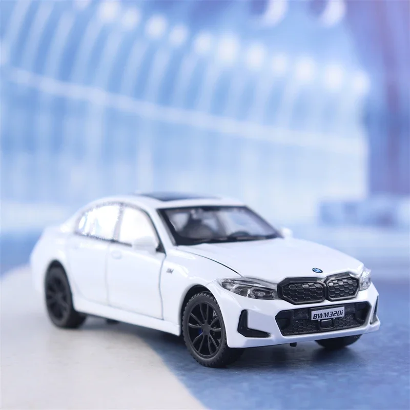 1:32 BMW 320I Alloy Car Model Diecast Metal Toy Vehicles Model Simulation Sound and Light Collection Boy Kid Toy Gift F597