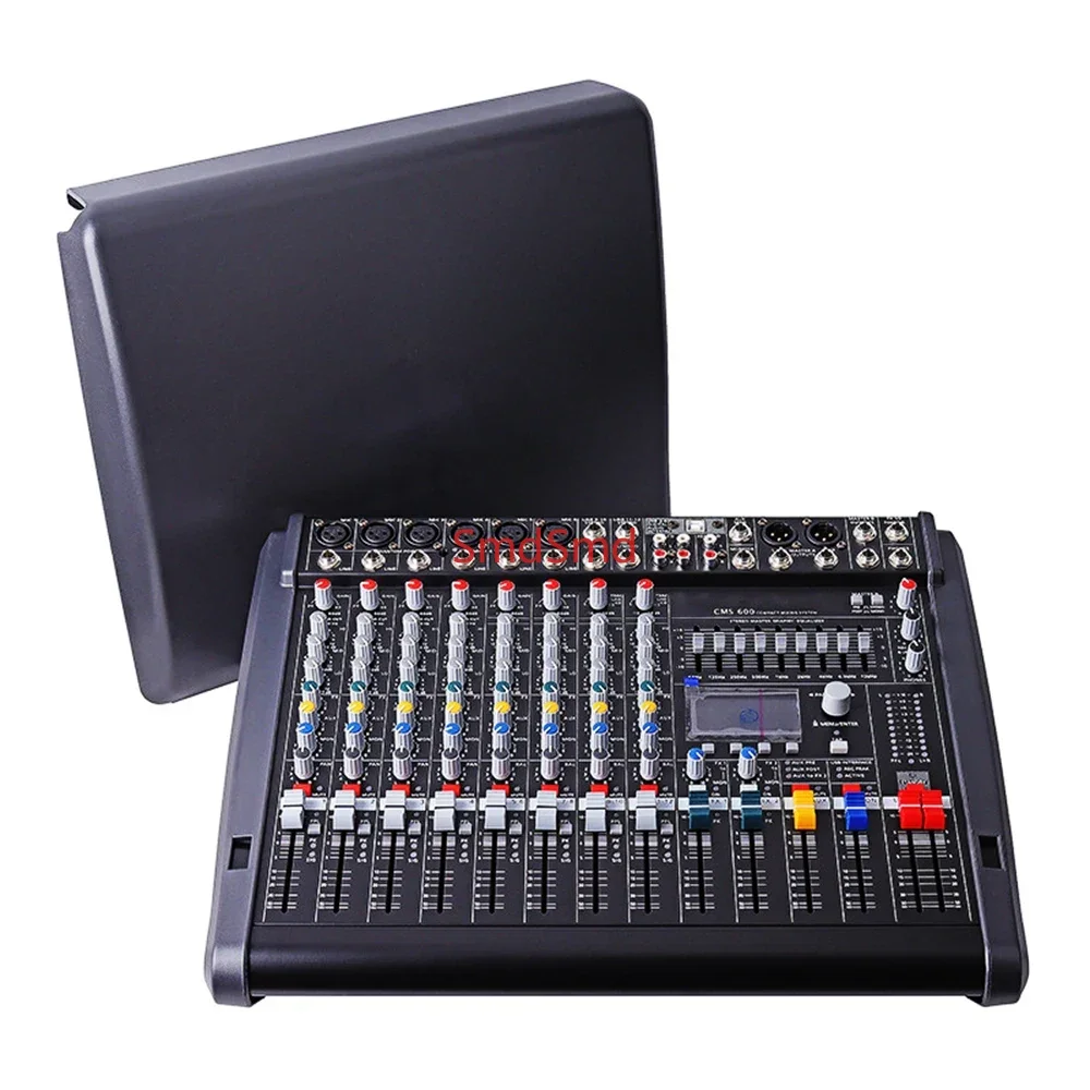 CMS600  Profissional Audio Mixer With Cover 8 Channel  Sound Console Compact Mixing System