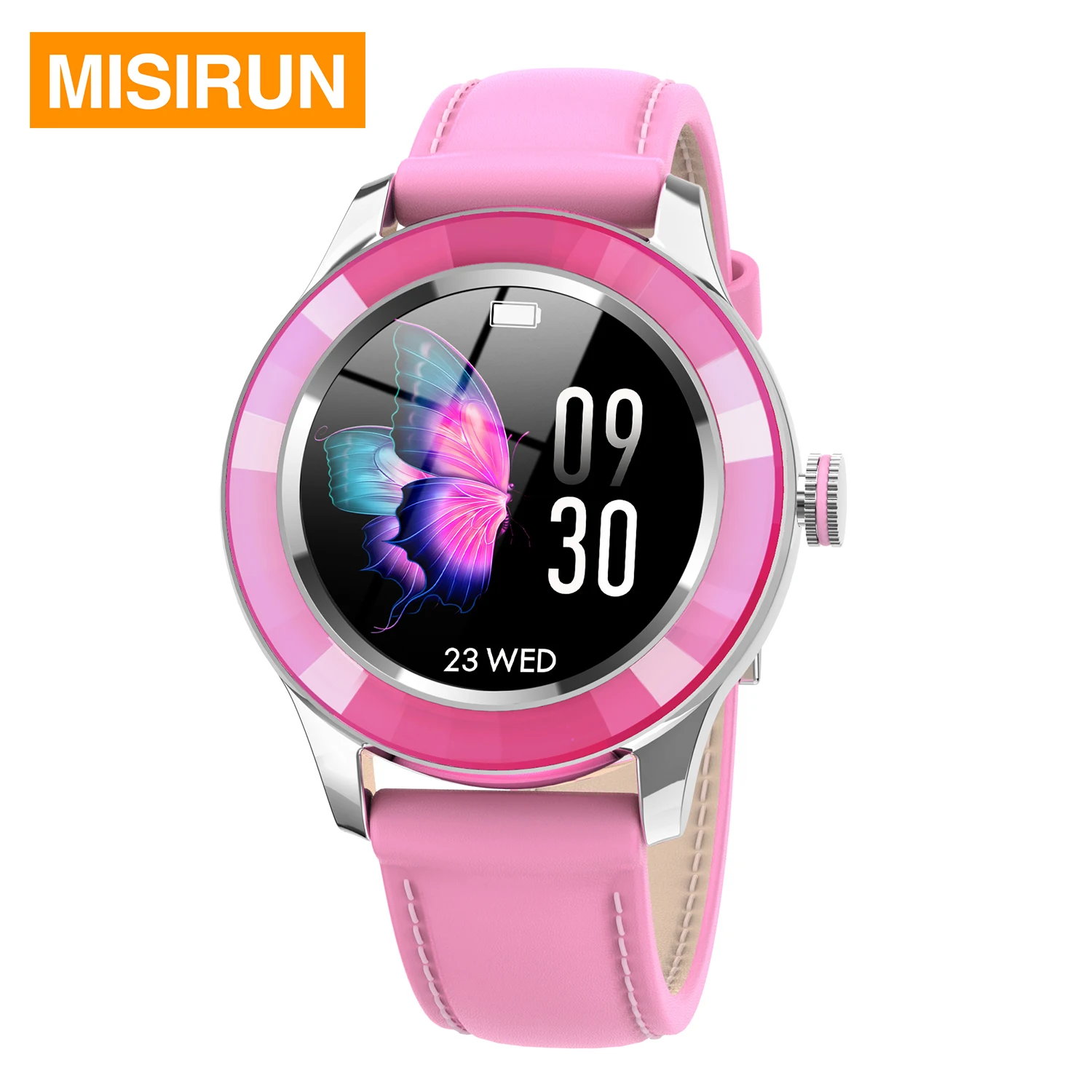 MISIRUN Smart Watch Full Touch Round Screen Watch donna IP67 impermeabile monitoraggio della frequenza cardiaca Smartwatch per Android IOS