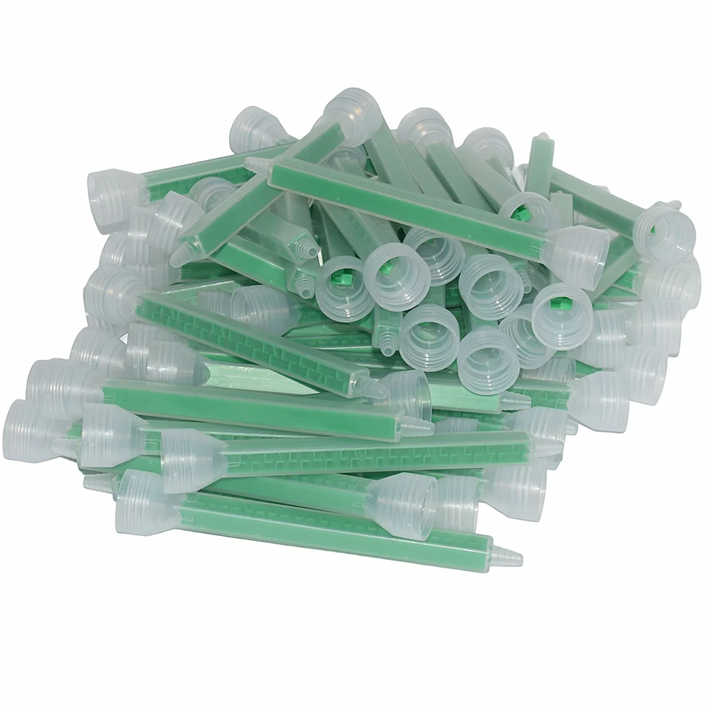 

100pcs Square Mixer 1:1 Mixing Nozzles AB Glue Mixing Tube Syringe 161mm Adhesives Cartridges Mixed Tube Static Mixing Nozzle