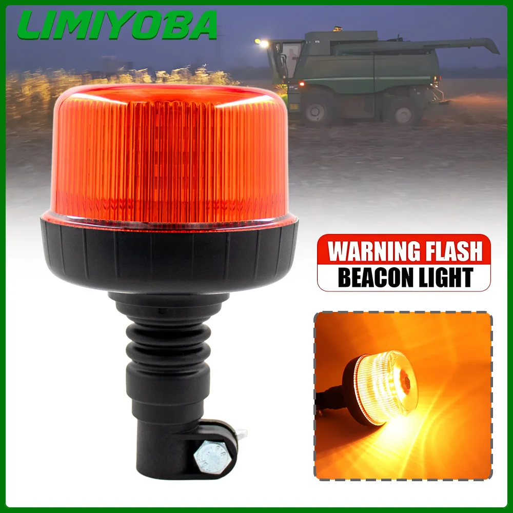 

1PC 12V 24V LED Vehicle Warning Emergency Strobe Light Flashing Beacon Rotating Signal Lamp Truck Tractor Accessories Waterproof
