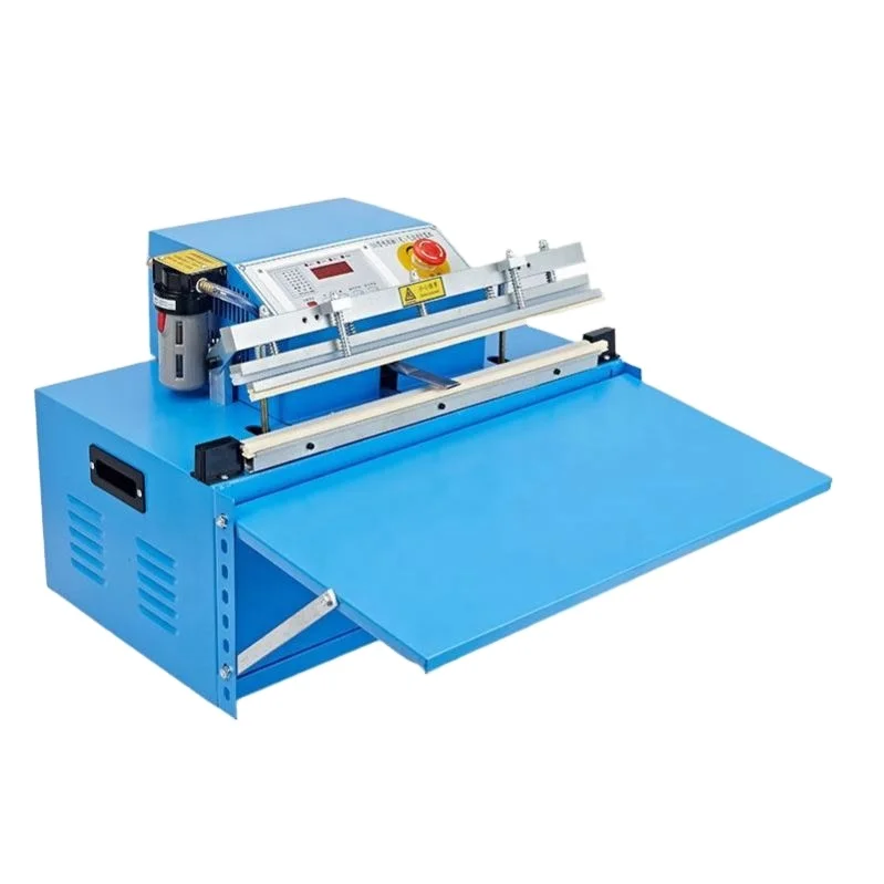 Semi-Automatic Desktop Vacuum Continuous Sealing Machine Meat Vegetable Fish Plastic Bag Packaging-for Cups Cases Cans Foil Film