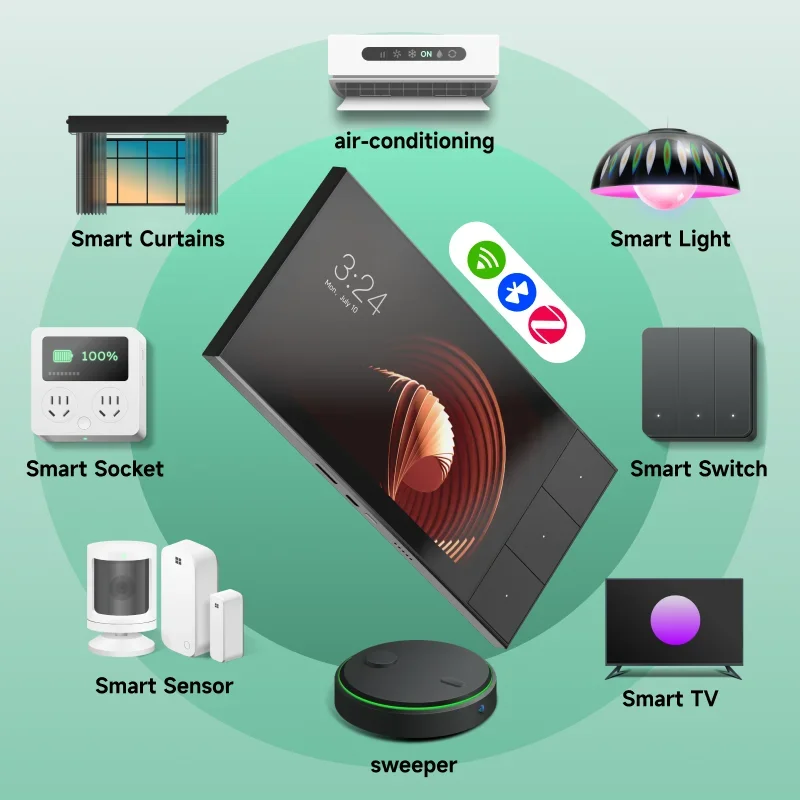 Smart Switch Eu Smart Home Control Panel With Zigbee Hub Smart Scene  Thermostat Or Call Intercom Work With