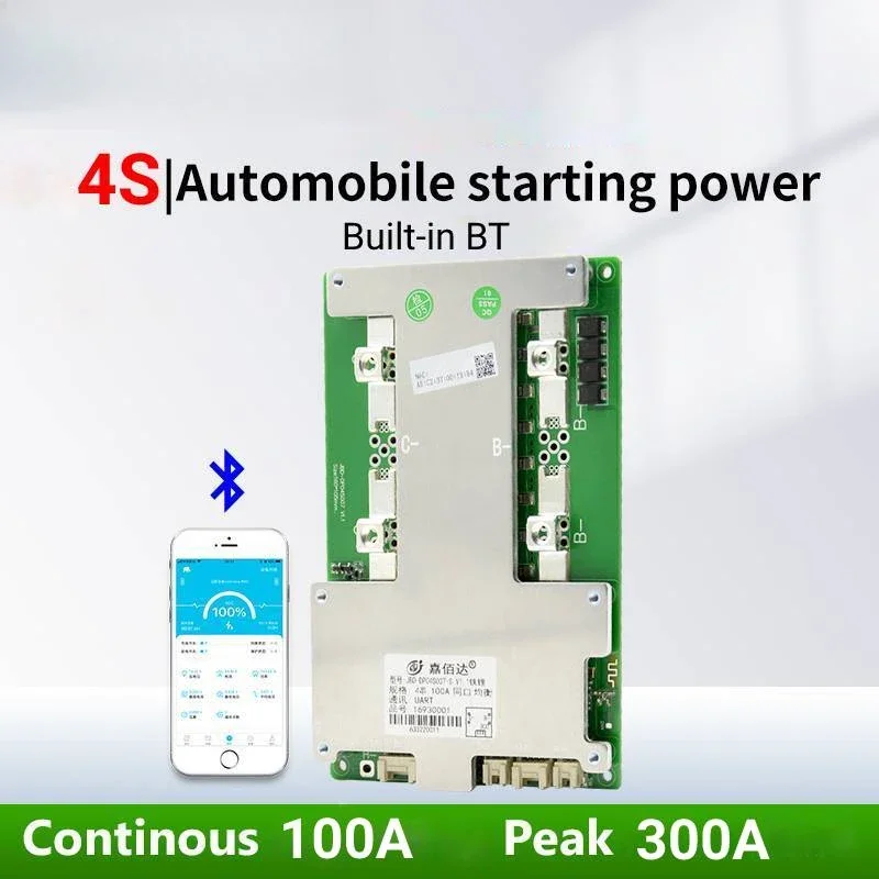 Jbd smart 4s bms 100a 12v lifepo4 bms auto starten li-ion lifepo4 lithium batterie balance board