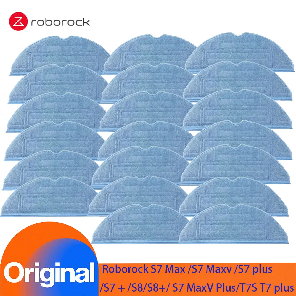Original Mop Cloth 20Pcs for Roborock S7 Max/S7 Plus/S8/S7 MaxV Plus/T7S/T7 Plus Robot Vacuum Cleaner Replacement Accessories