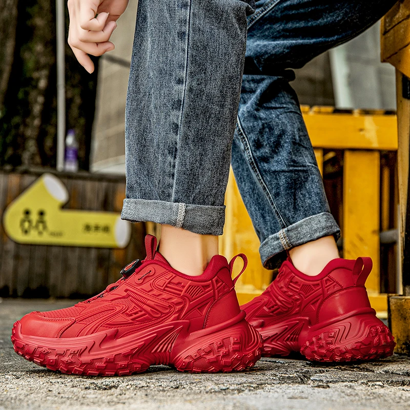 

New Outdoor Mesh Breathable Thick Bottom Running Sports Casual Shoes for Men Trendy Versatile Trendsetter Footwear