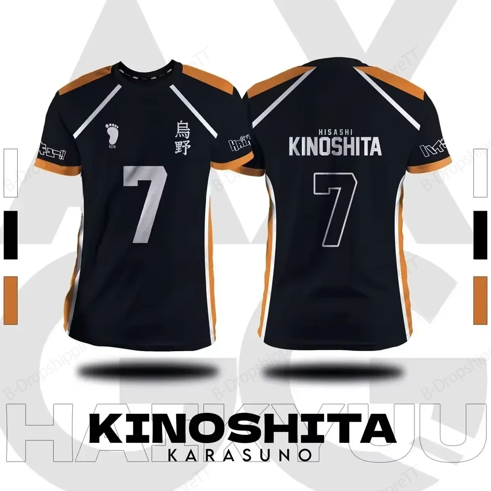 Jersey Haikyuu Fukurodani Hinata Anime 3D Print T-shirt Men Women Fashion Plus Size Short Sleeve Tops Tees Sports Tshirt Kids