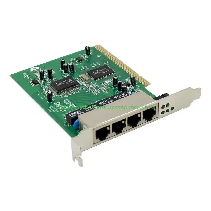97QB RTL8305+8100CL Четырехпорная сетевая карта PCI 4100CL 4-порта