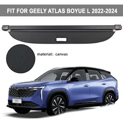 For Geely Atlas Boyue L 2022-2024 Rear Trunk Cargo Cover Privacy Screen Retractable Curtain Rear Luggage Storage Security Shield