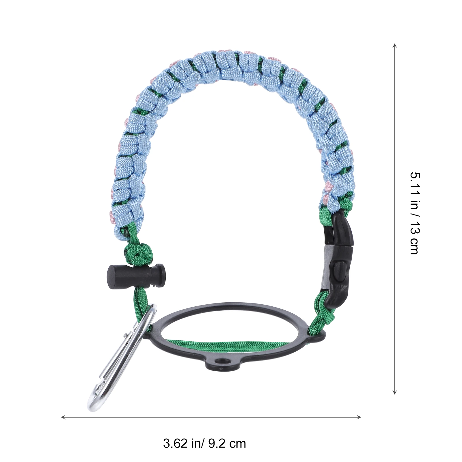

1pc Cup Rope Woven Holder Daisy Sunflower Umbrella Carabiner Outdoor Handmade Knit Nylon Water Glass Anti-Lost for Camping