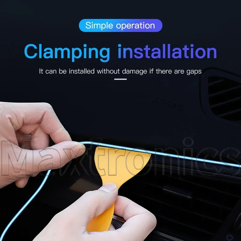 NUOVO 1/3M/5M EL Luce Al Neon Flessibile Illuminazione Interna Auto 3/5/12V Rosso Verde Arancione Blu USB Led Drive per Festivo LED Strip Decor