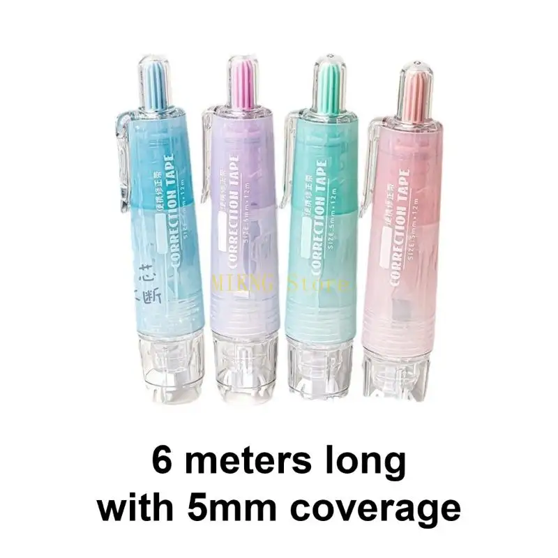 4PCS 6mx5mm เทปลูกกลิ้งแก้ไขทั้งหมด 24m สีขาวออกเทปการแก้ไขที่ดีที่สุดขาย