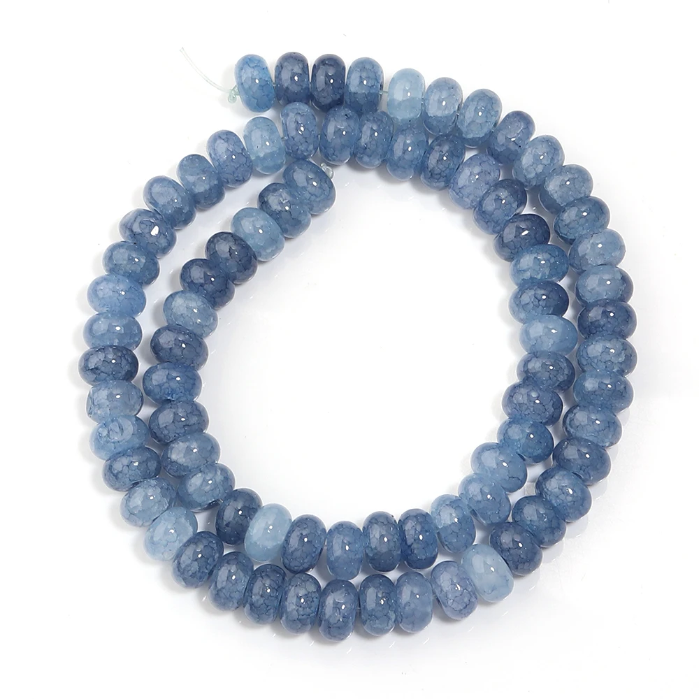 5x8mm Colorful Rondelle Glass Beads Loose Spacer Flat Round Abacus Jade Beads For DIY Charms Bracelet Necklace Decor Accessories image 3