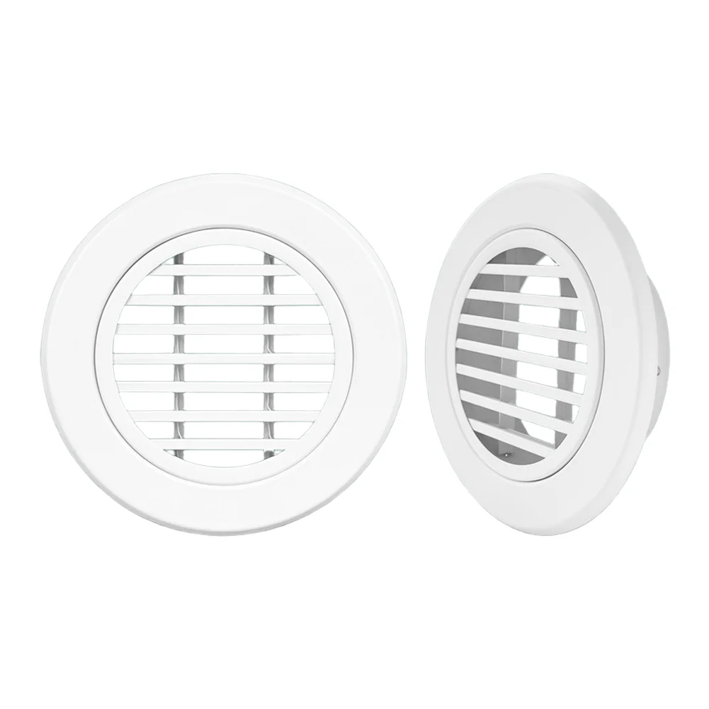 White Aluminum Alloy Round 0 Degree Louver Vent Grille For Central AC Air Conditioning System Home Office Ceiling Wall Register