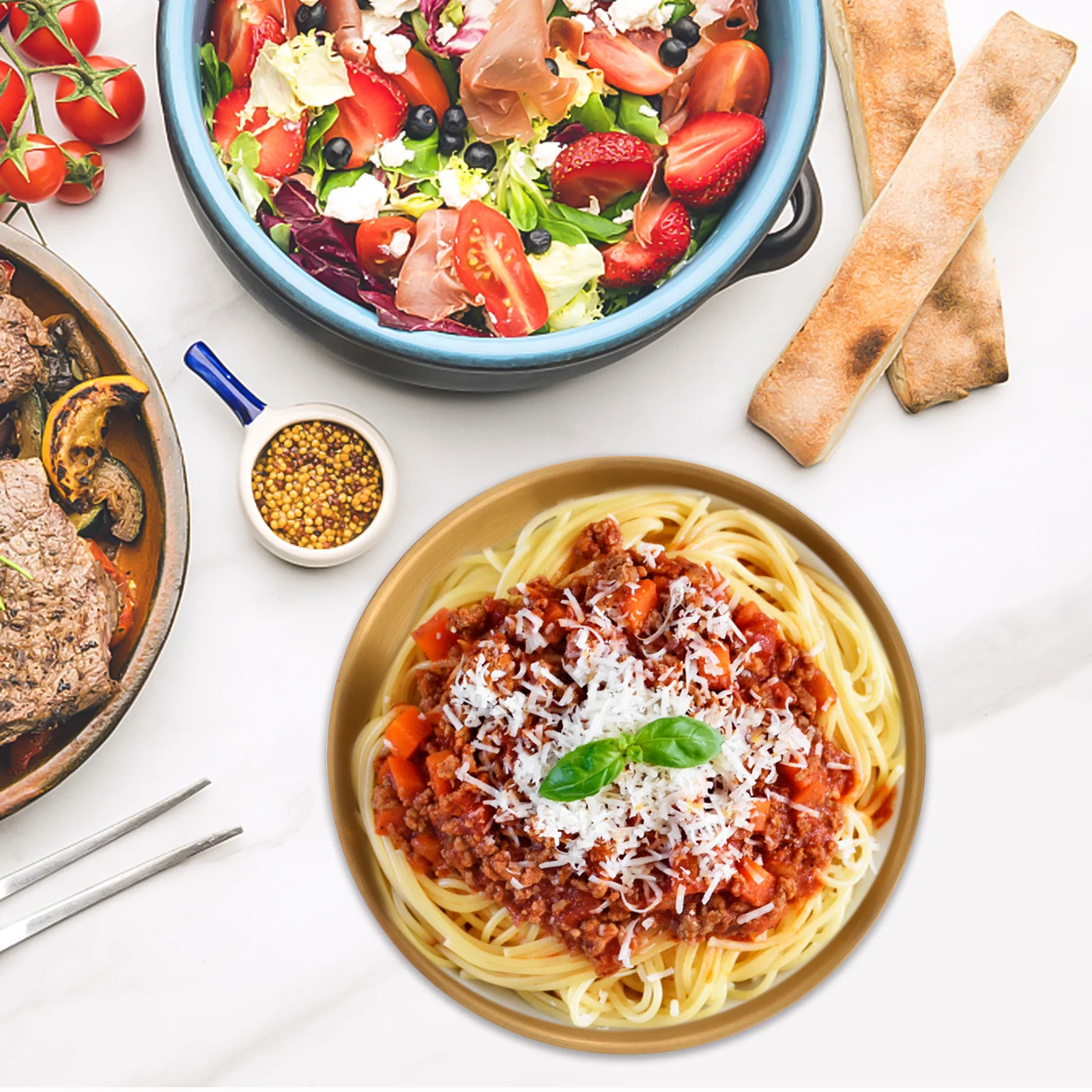 Cuenco de acero inoxidable 304 Premium de 19Cm, cuenco de sopa aislado de doble pared para fideos instantáneos, comidas de arroz Bibimbap, cocina casera