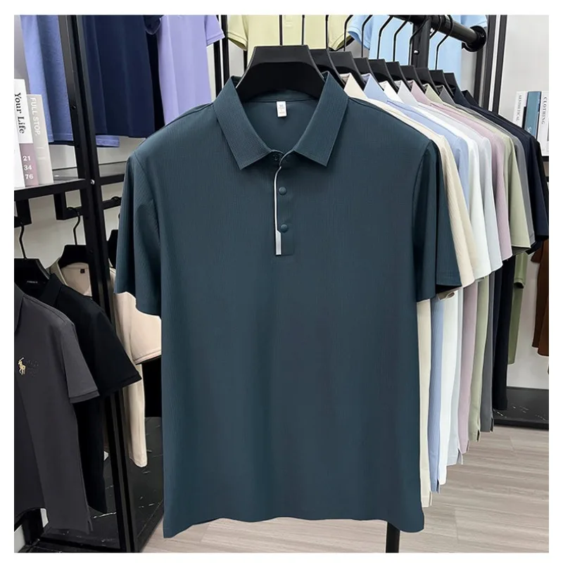 Quick Dry Breathable Men Polo Shirts T Shirt Short Sleeve Casual Summer Sports Golf Top