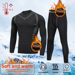 Men's sports base layer suit, flame print, suitable for running, training, skiing, cycling, basketball - outdoor warm suit