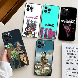 Gorillaz Cartoon Phone Case for iphone 15 Pro Max 14 Mini 13 12 11 X Xr Xs 15 8 Plus Luxury Soft Back Cover