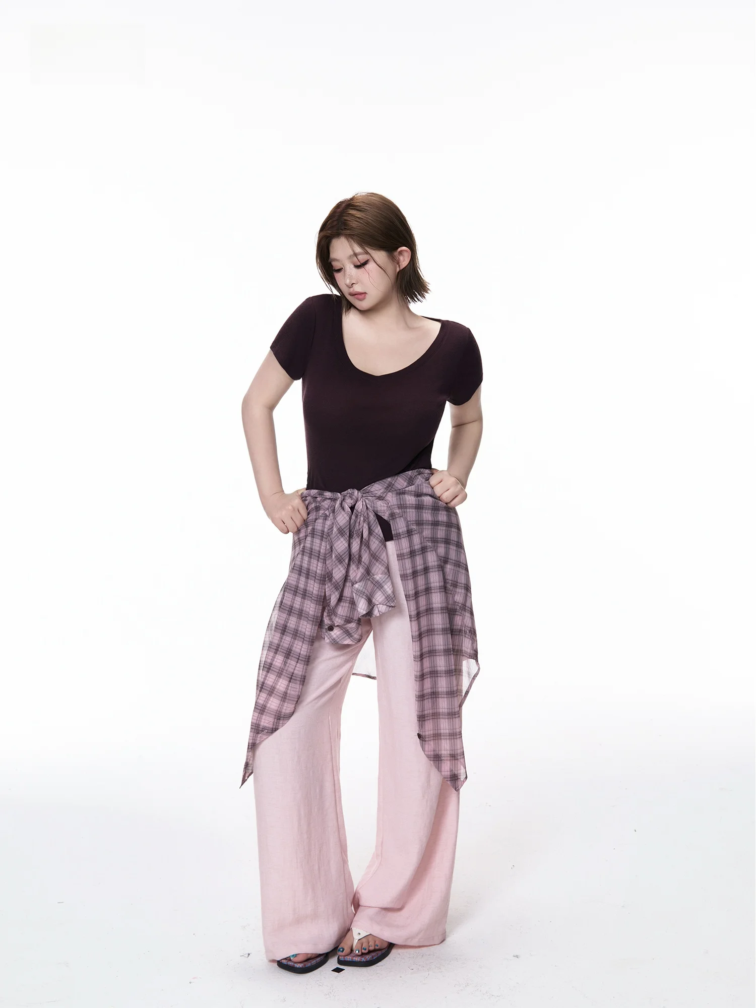 Slim Fit Pure Color…