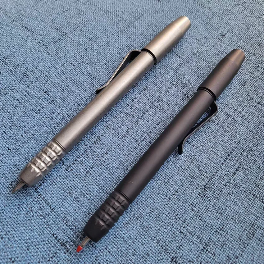 1 PC EDC Titanium Alloy Signature Pen Office Student Writing Ballpoint Pen Multi-functional Portable Outdoor Tools