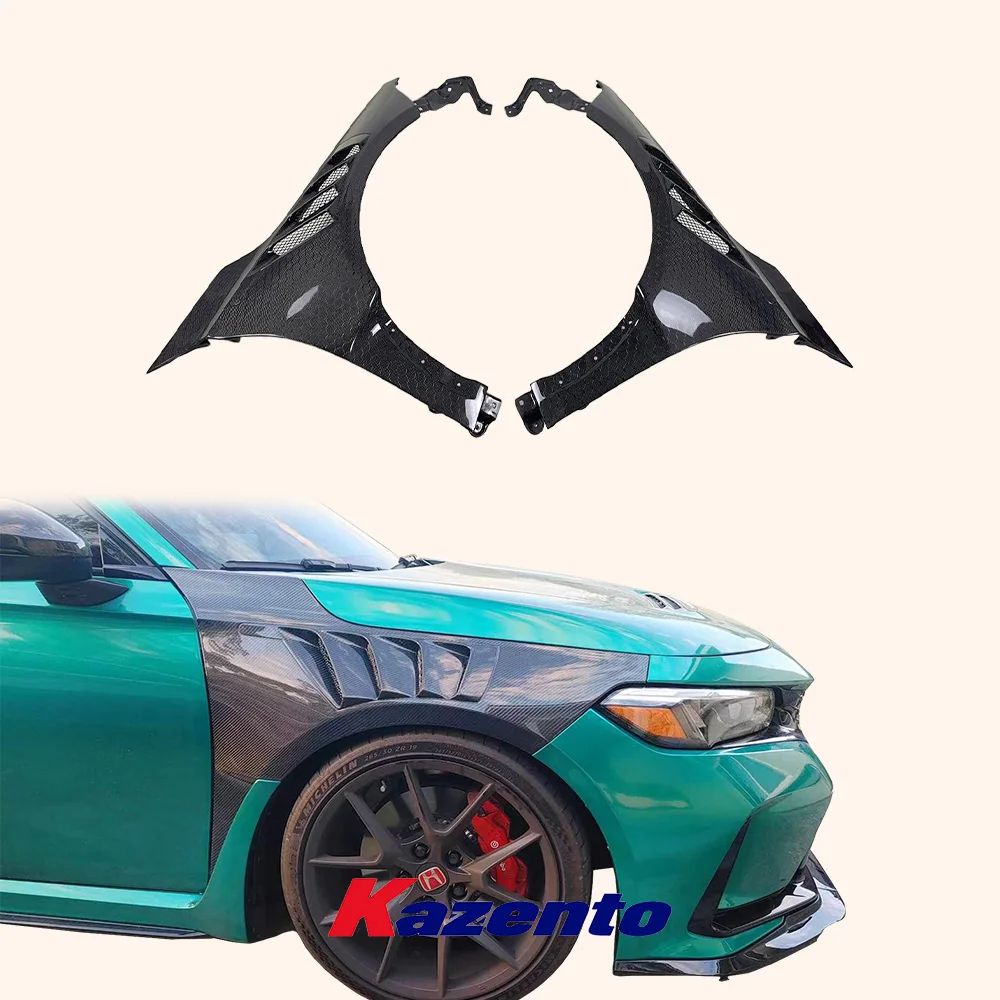 

For Honda Civic Type R FL5 KZ Style Honeycomb Carbon Cooling Vented Front Fender