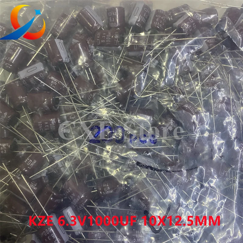 Imagem -02 - Capacitor Eletrolítico Ncc Série Kzm 10 Pcs 6.3v1000uf 10x12.5 mm 1000uf Ekzm Ekz6r3ell102mjc5s Novo