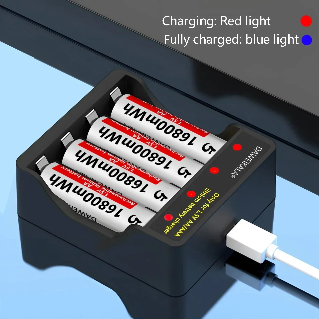 AA Battery 1.5V Li ion AA Rechargeable Batteries High capacity 16800mWh For Remote Control Toy Battery Light Fast charging