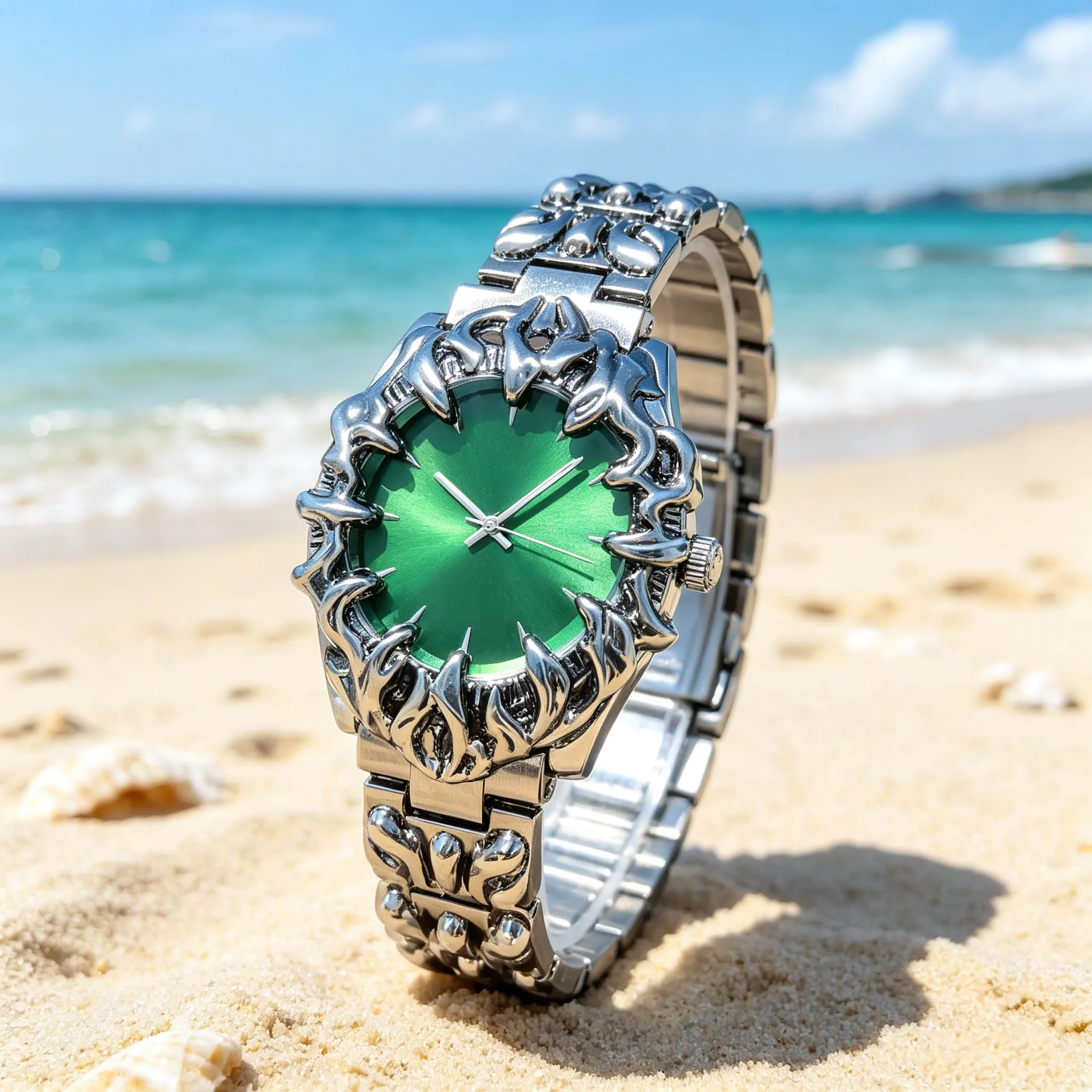 Piece / Set of Retro Casual Elegant Men's Watch, Exquisite and Fashionable Irregular-shaped Dial, Suitable for Daily Wearing and