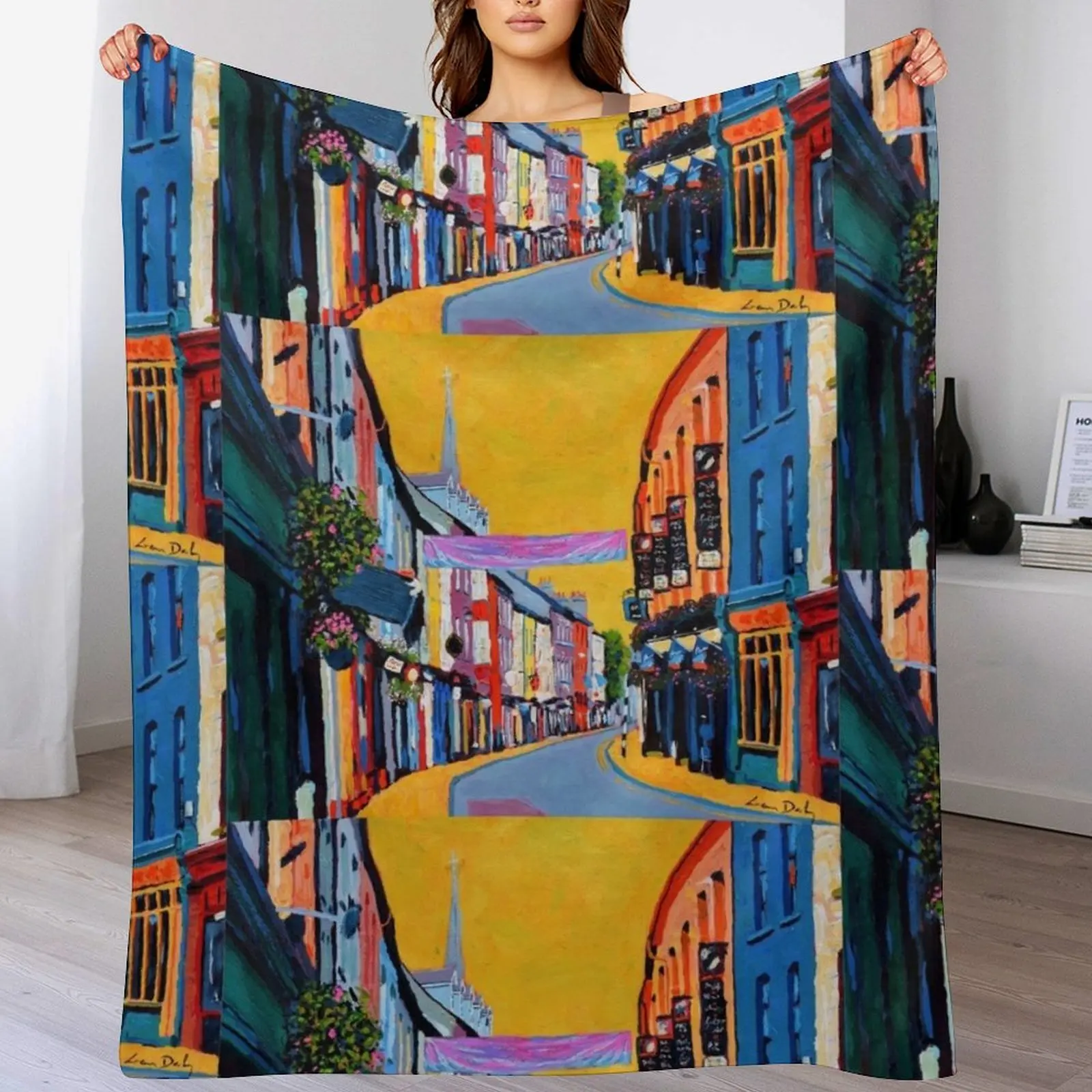 

Clonakilty - Pearse St, County Cork, Ireland Throw Blanket Hairys Bed covers heavy to sleep Blankets For Baby Blankets