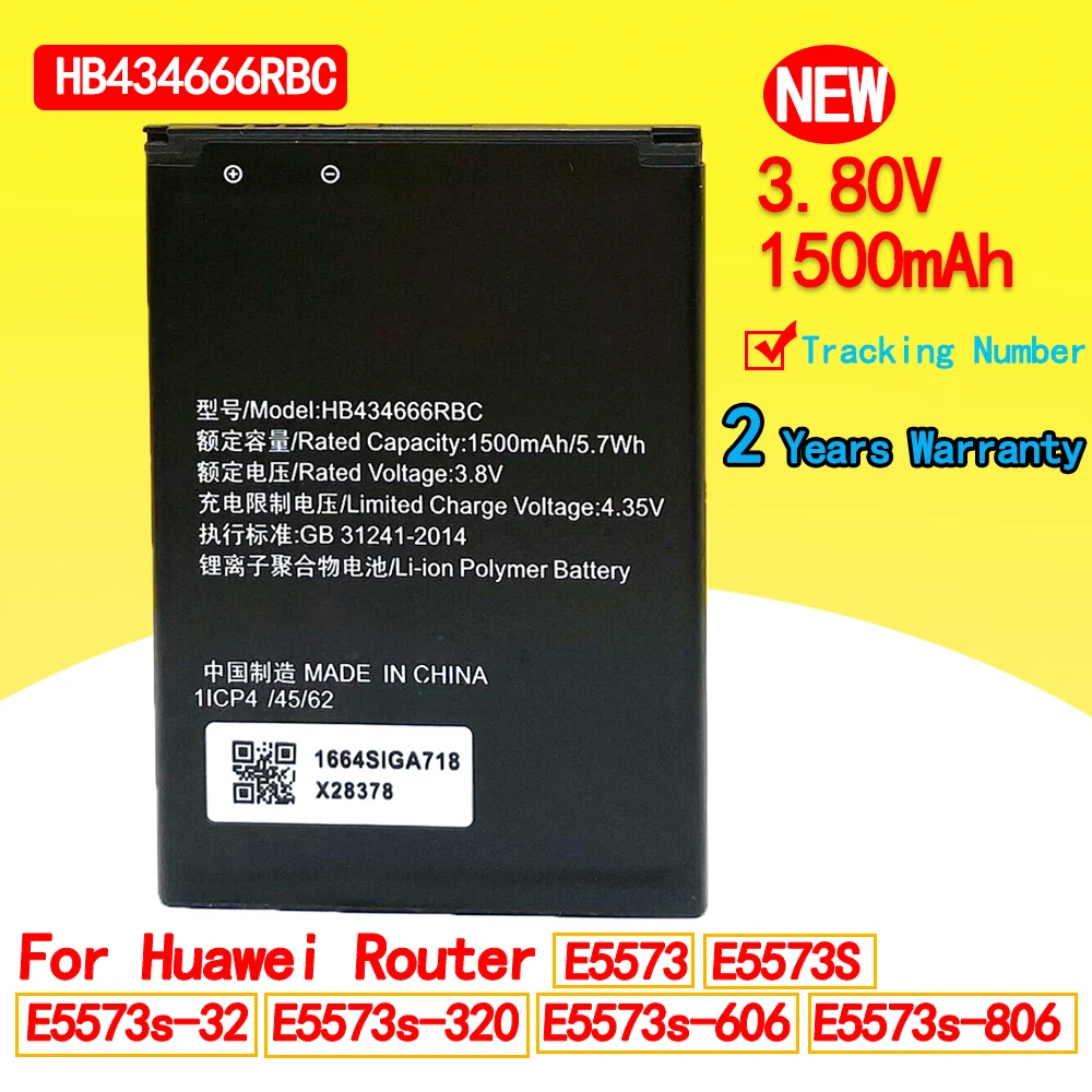 Huaweiルーター用バッテリー,hb434666rbc 1500mah,高品質,e5573 e5573s E5573s-32 E5573s-320 E5573s-606 E5573s-806,新品