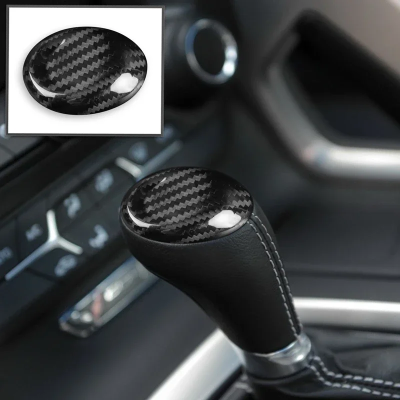 Gear lever Patch cover Dry Carbon fiber Car interior Auto parts For Corvette C7
