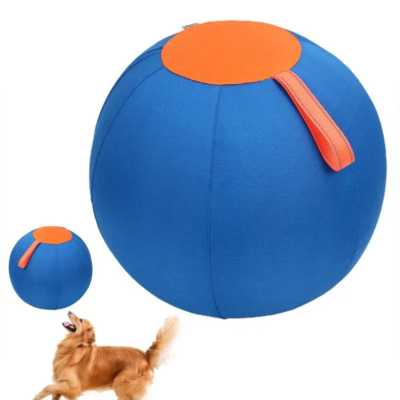 Outdoor Dog Ball Toy Outdoor Puppy Inflatable Balls Blue Wear-Resistant Pet Balls Dog Enrichment Toy For Parks Lawns Courtyards