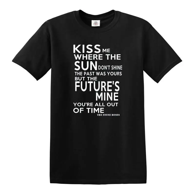 Camiseta The Stone Roses para hombre, camiseta con letras de canción de tambores, She Bangs The Drums