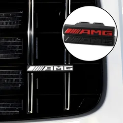 3D ABS Car AMG Emblem Front Grille Badge Decoration Sticker for Mercedes Benz A B C E G Class GLK CLA GLB GLC GLA W176 W212 W204