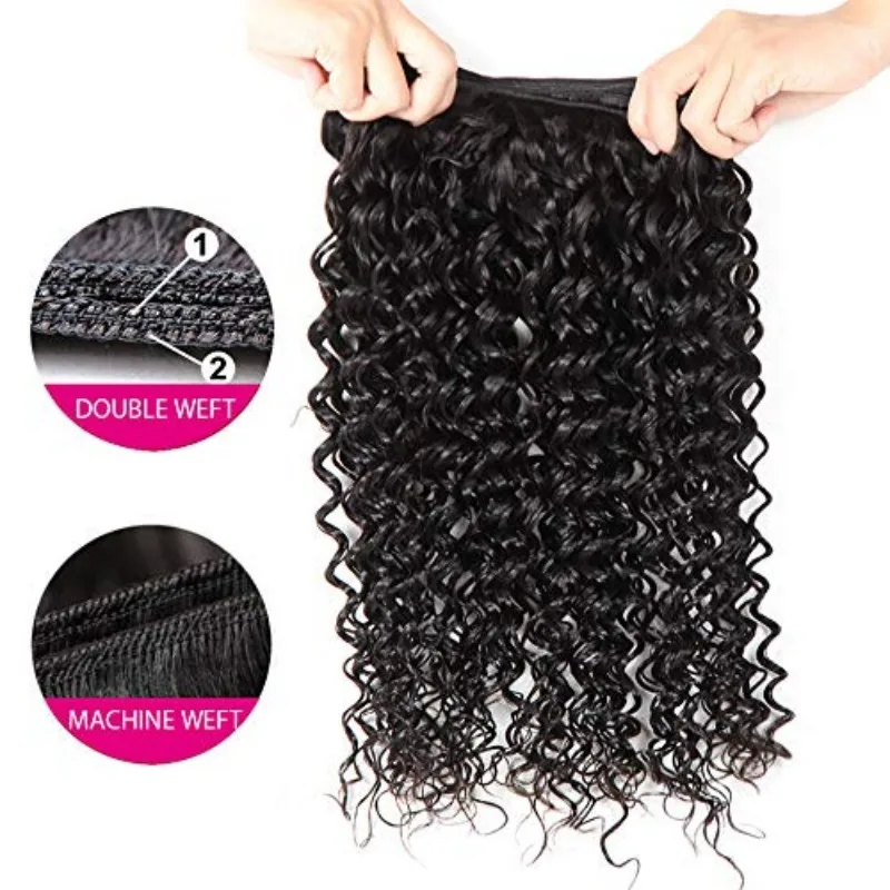 Pacotes de cabelo de onda profunda para mulheres negras, 100% cabelo humano, extensões de tecelagem, macias e sedosas, cabelo remy brasileiro, 100g por pc