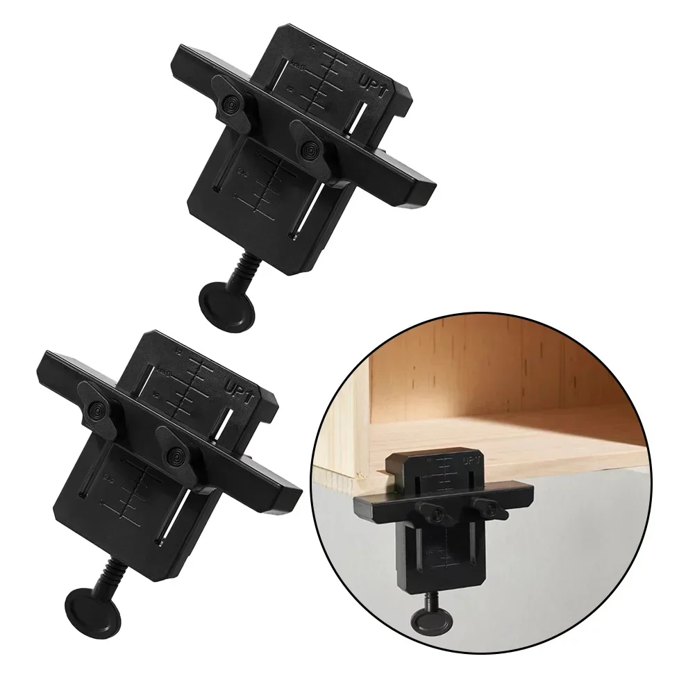 2pcs Cabinet Door Mounting Jig Support Clamp Cabinet Jig  Auxiliary Installation Cabinet Door Installation Punching And Fixing