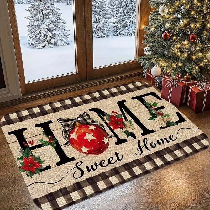 Autumn Squirrel Tree Hole Shaped Rug Fall Maple Leaf Forest Print Non Slip Washable Floor Mat for Living Room Nature Home Accent